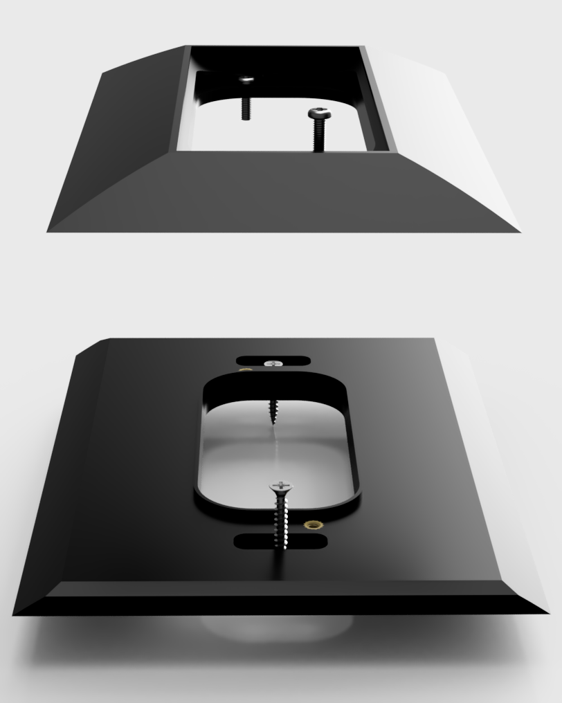 Ring 3 (4) video Doorbell adapter plate NUTONE and M&S intercom. Hidden screws