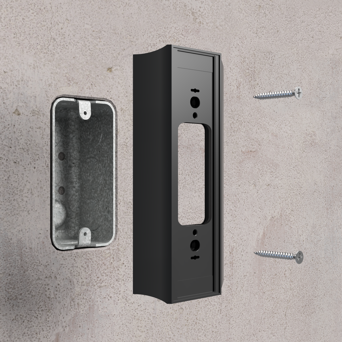 5.25" x 3" Wall Plate Adapter for Ring Battery Doorbell Pro & Plus (2nd Gen)