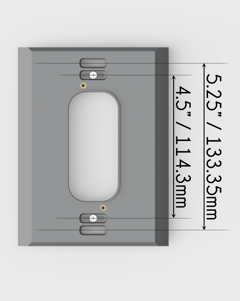 Ring PRO video Doorbell adapter plate NUTONE and M&S intercom. Hidden screws