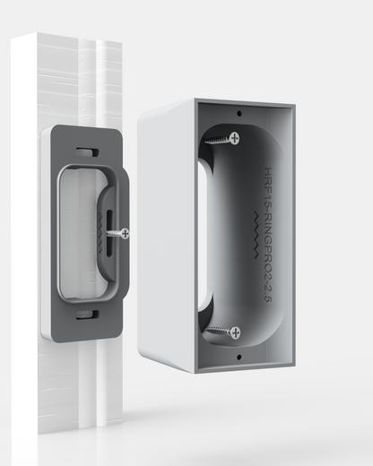 15° Recessed-Wall Spacer (2.5” Offset) + Brick Molding Adapter for Ring Wired Doorbell Pro (2nd Gen) (Pro 2)