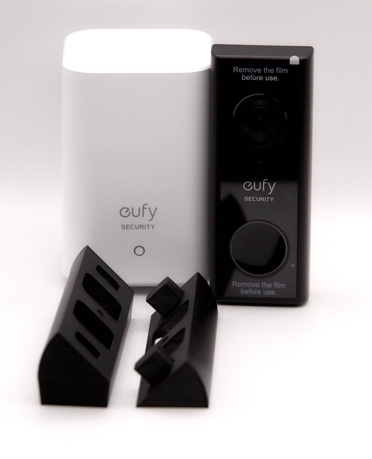 Eufy S220 Doorbell 90º mounting wedge for battery-powered doorbell.