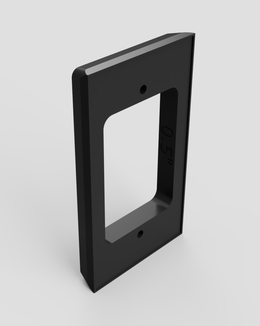 Ring ELITE Doorbell spacer with optional Hood. Custom mounting bracket 0.5"-2.5"