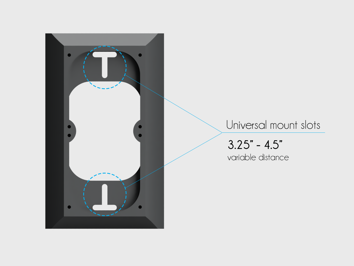 Ring Video Doorbell 2 - 0.5" wall plate spacer. Mounting bracket