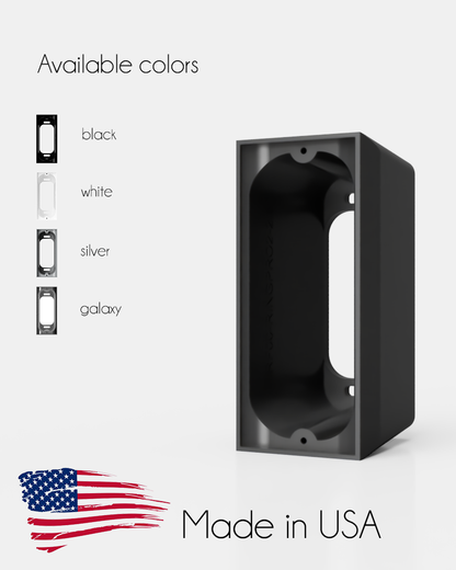 Ring Doorbell Pro 2 (Pro2) Custom Spacer Mount — 0.5”–3.5” (Ring Wired Doorbell Pro 2nd Gen)