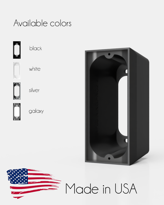 Ring Wired Doorbell PRO mount (formerly Ring PRO2) Custom spacer 0.5"-3.5"