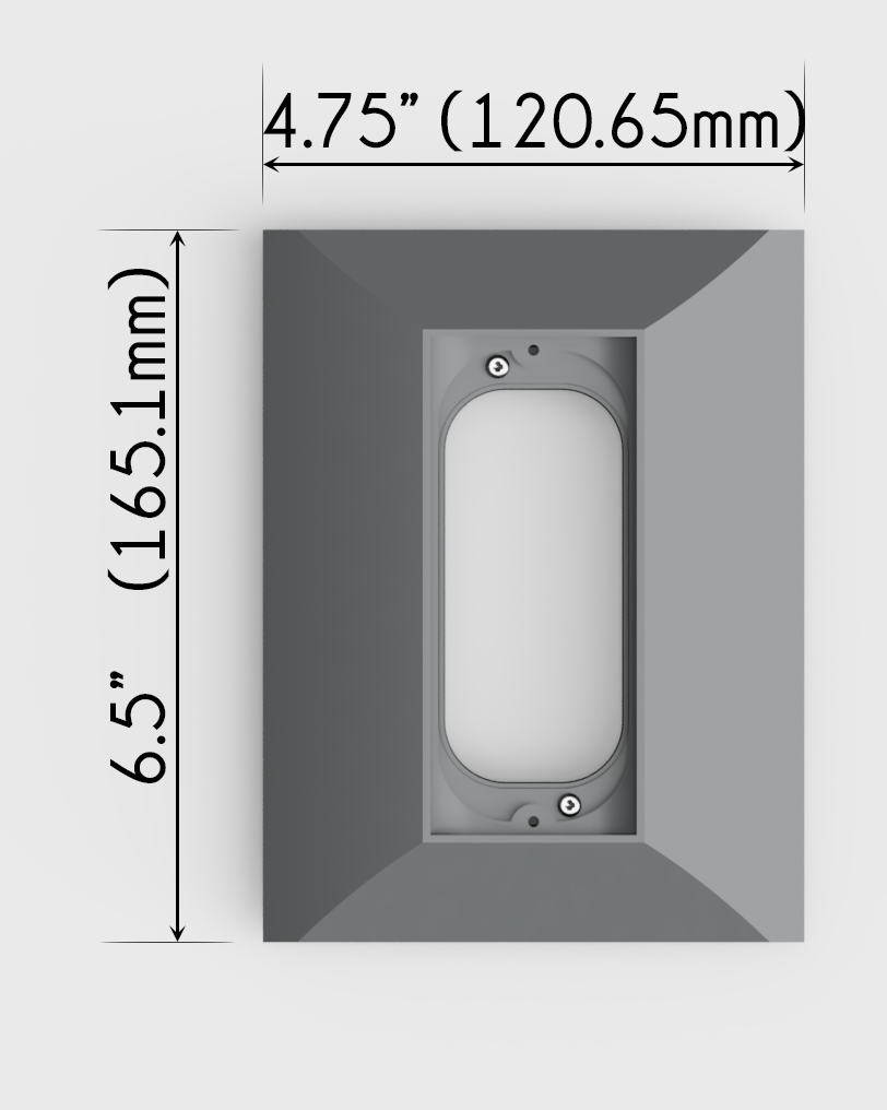 Ring PRO video Doorbell adapter plate NUTONE and M&S intercom. Hidden screws