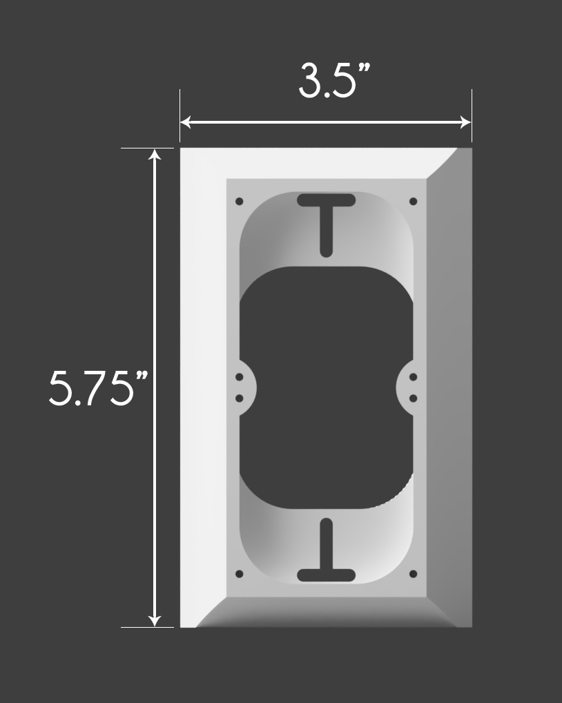 Ring Video Doorbell 2 - 0.5" wall plate spacer. Mounting bracket