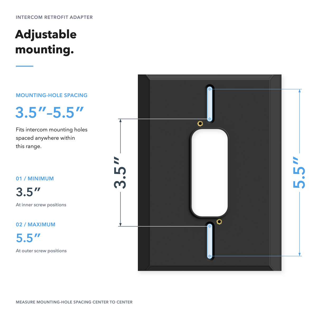 6.5" x 4.75" NuTone / M&S Intercom Retrofit Adapter for Ring Wired Doorbell 2K Plus & 2K (2nd Gen)