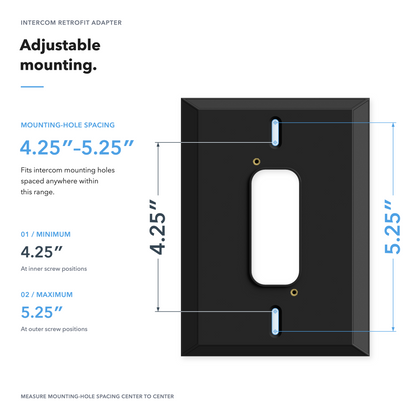 6.5" x 4.75" NuTone / M&S 25° Intercom Retrofit Adapter for Ring Wired Doorbell 4K Pro (3rd Gen)